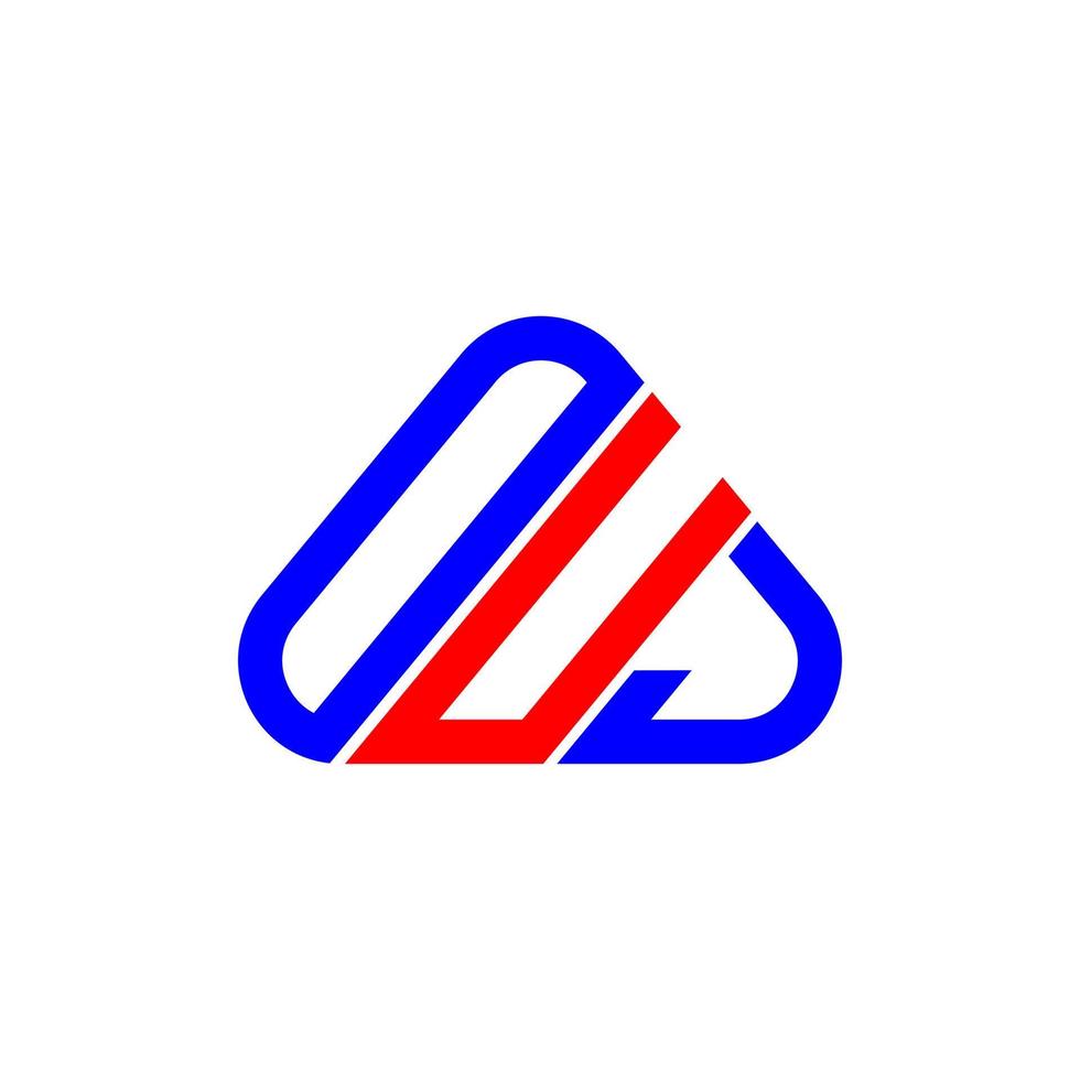 conception créative de logo de lettre ouj avec graphique vectoriel, logo simple et moderne de ouj. vecteur