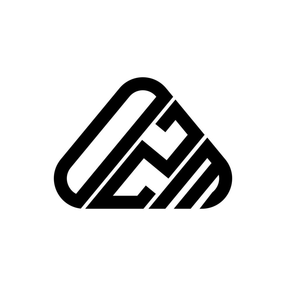 création de logo de lettre ozm avec graphique vectoriel, logo ozm simple et moderne. vecteur