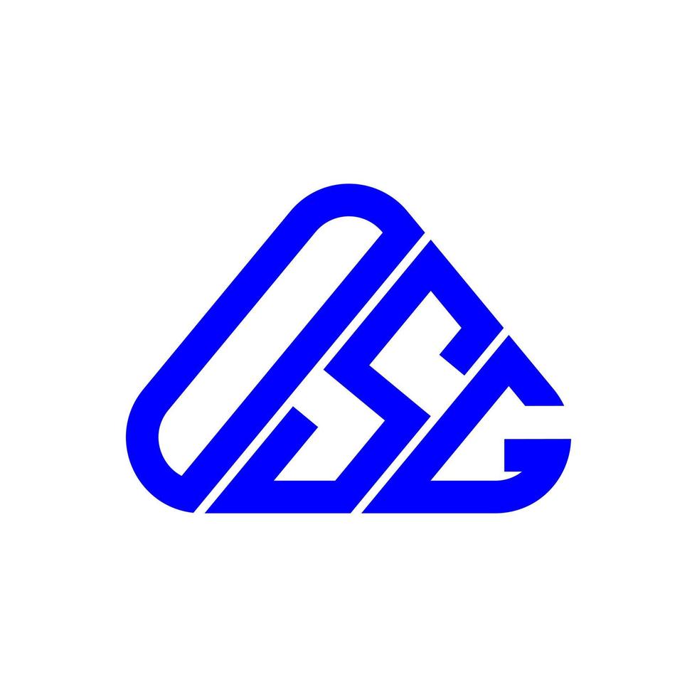 création de logo de lettre osg avec graphique vectoriel, logo osg simple et moderne. vecteur