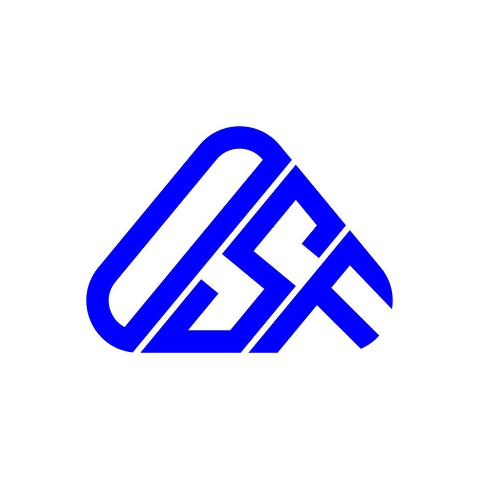 création de logo lettre osf avec graphique vectoriel, logo osf simple et moderne. vecteur