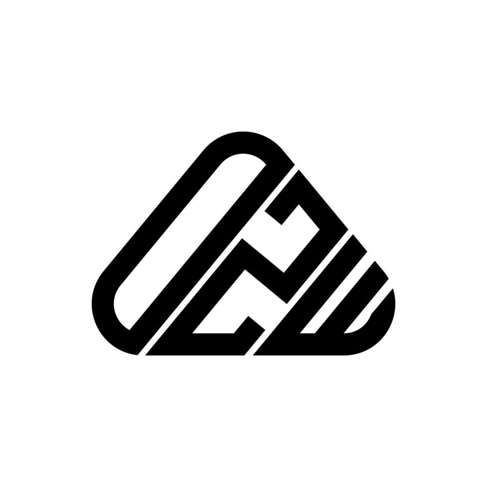 création de logo de lettre ozw avec graphique vectoriel, logo ozw simple et moderne. vecteur
