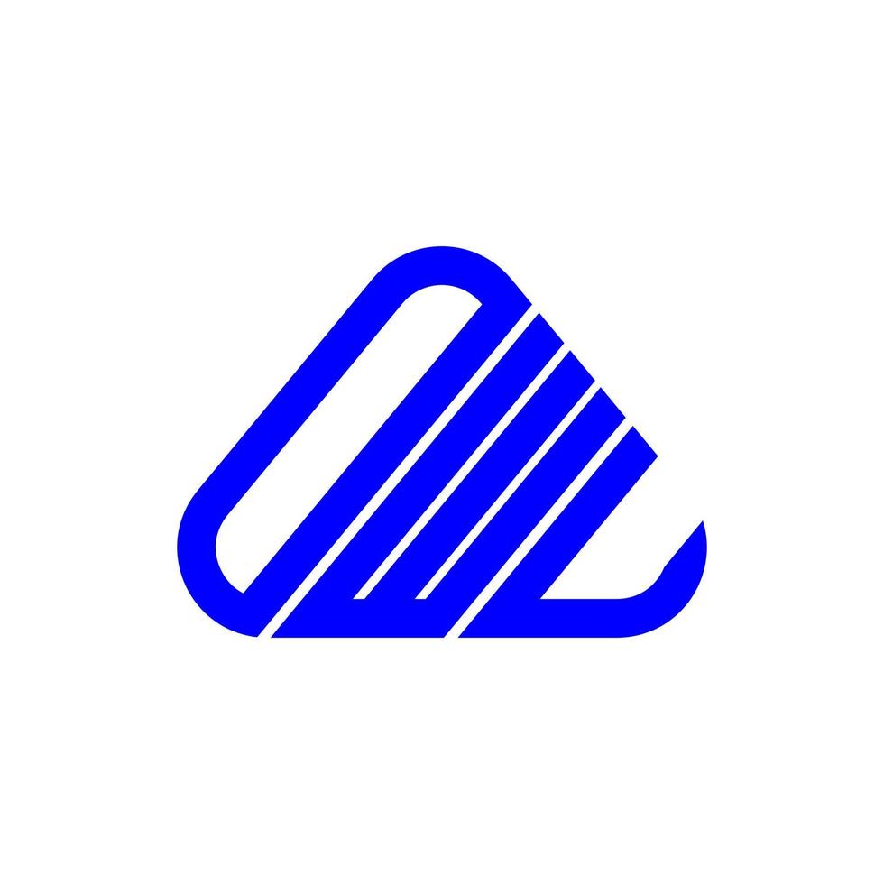 création de logo de lettre owu avec graphique vectoriel, logo owu simple et moderne. vecteur