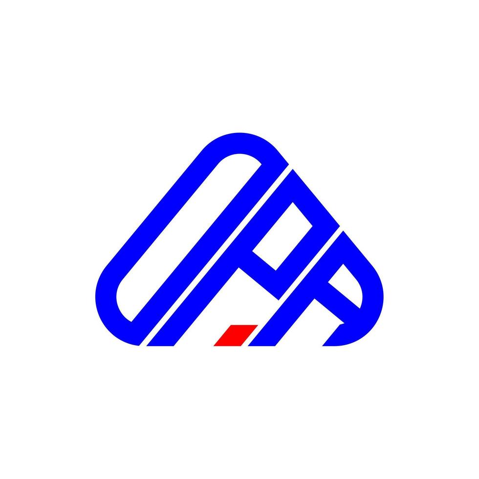 création de logo de lettre opa avec graphique vectoriel, logo opa simple et moderne. vecteur