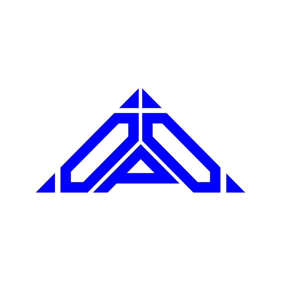 création de logo de lettre opo avec graphique vectoriel, logo opo simple et moderne. vecteur