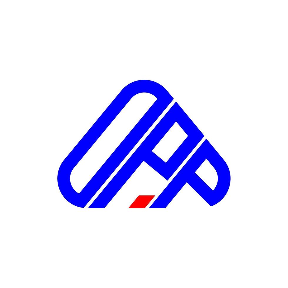conception créative du logo de la lettre opp avec graphique vectoriel, logo opp simple et moderne. vecteur