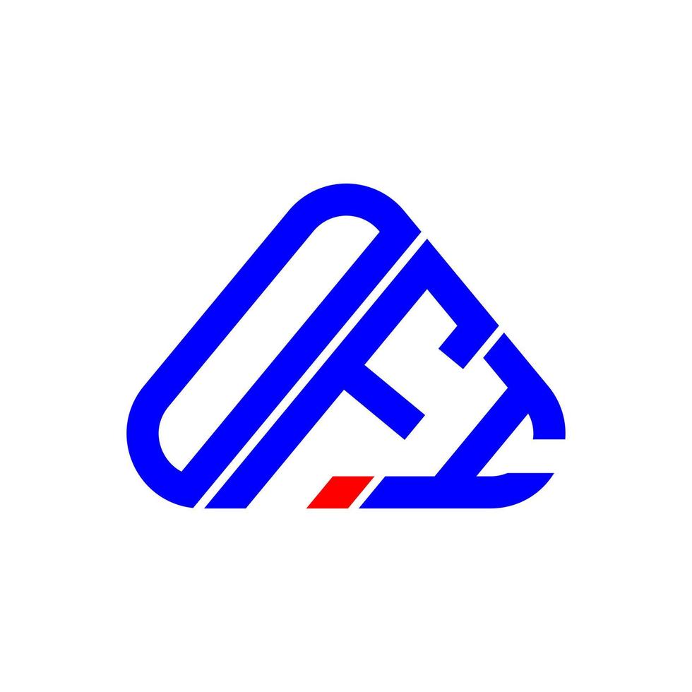 création de logo de lettre ofi avec graphique vectoriel, logo ofi simple et moderne. vecteur