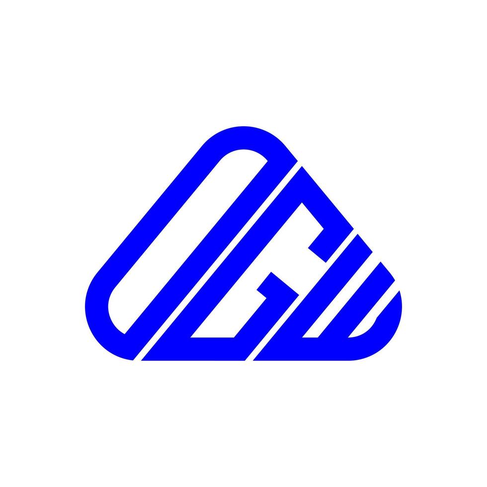 création de logo de lettre ogw avec graphique vectoriel, logo ogw simple et moderne. vecteur