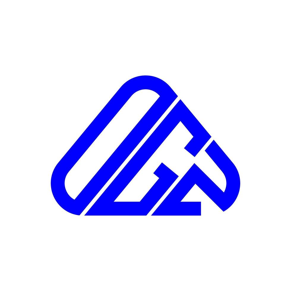 création de logo de lettre ogz avec graphique vectoriel, logo ogz simple et moderne. vecteur