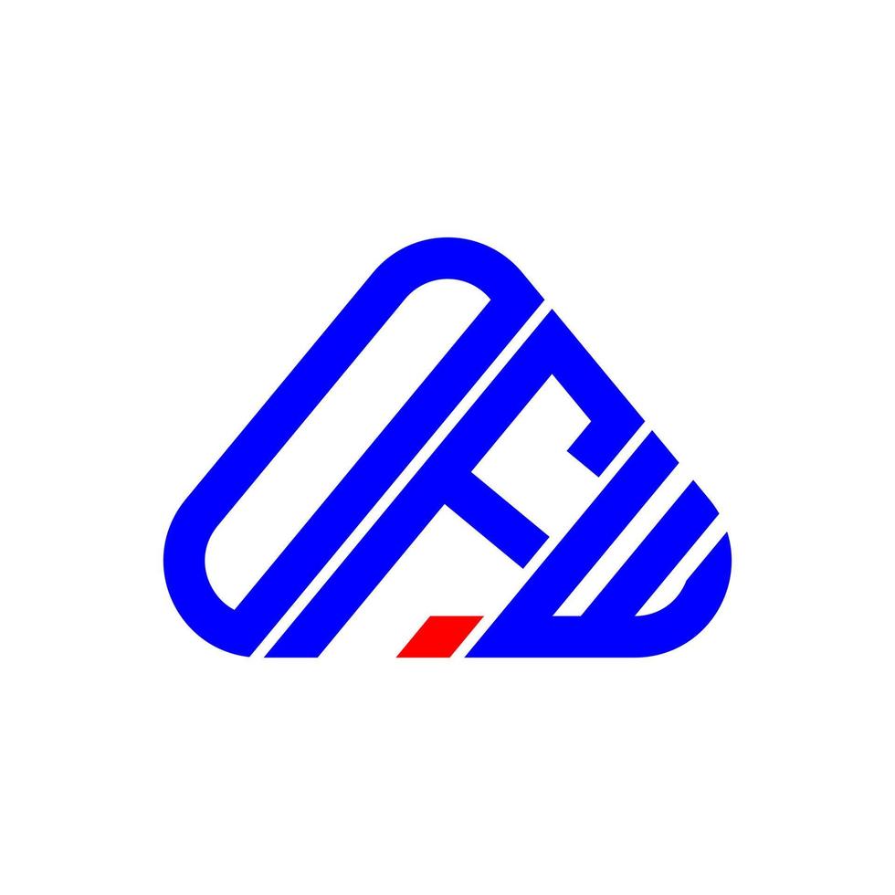 création de logo de lettre ofw avec graphique vectoriel, logo ofw simple et moderne. vecteur