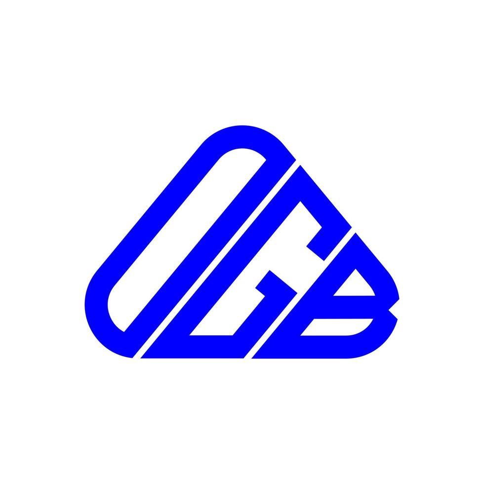 création de logo de lettre ogb avec graphique vectoriel, logo ogb simple et moderne. vecteur