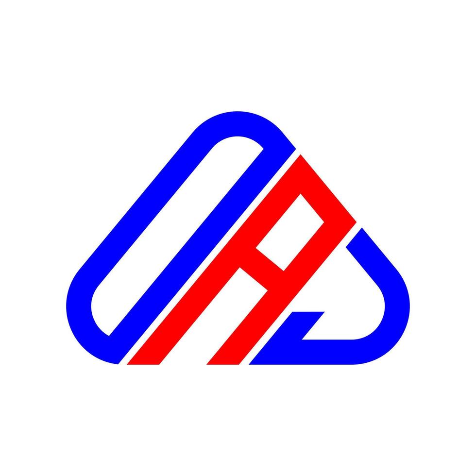 création de logo de lettre oaj avec graphique vectoriel, logo oaj simple et moderne. vecteur