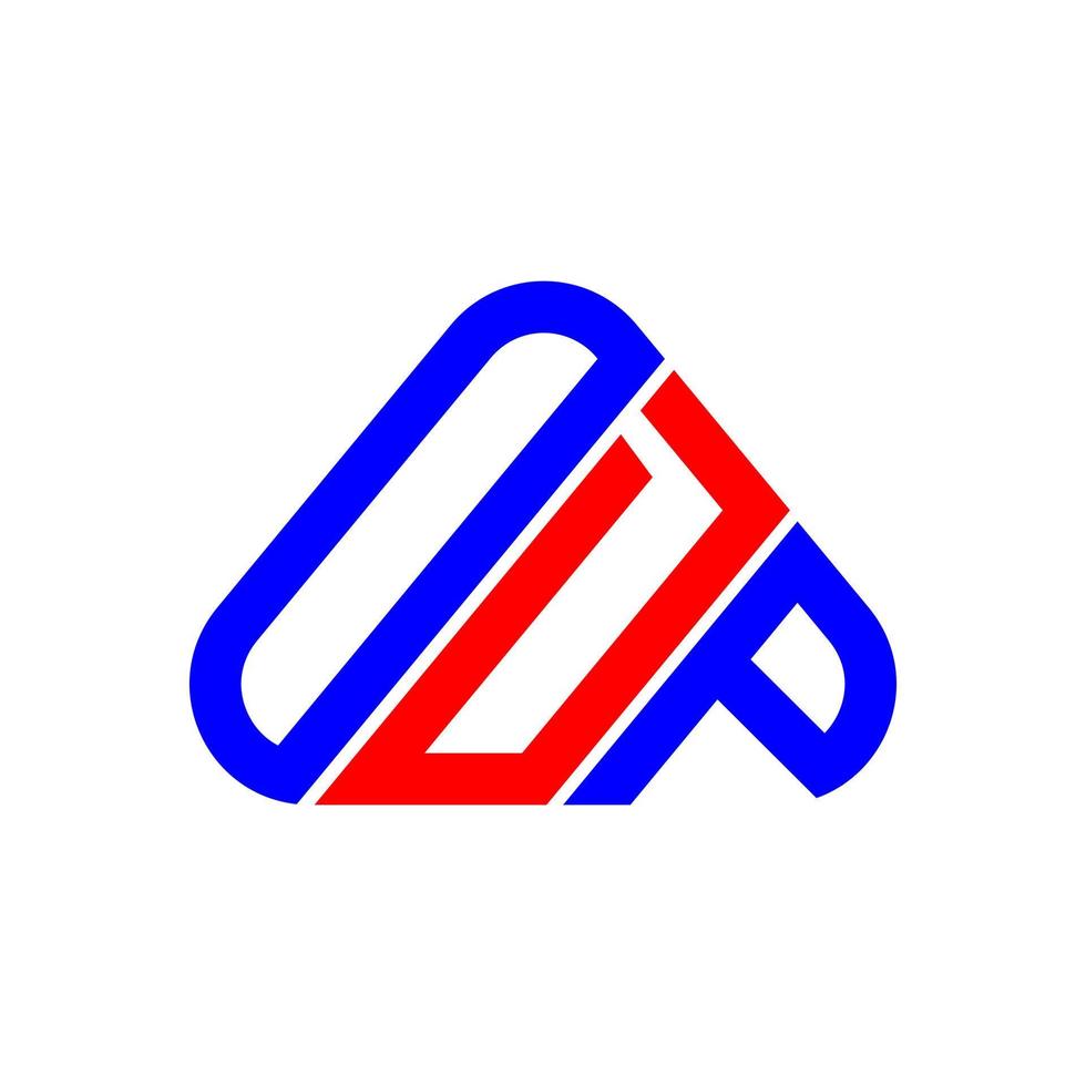 création de logo de lettre odp avec graphique vectoriel, logo odp simple et moderne. vecteur