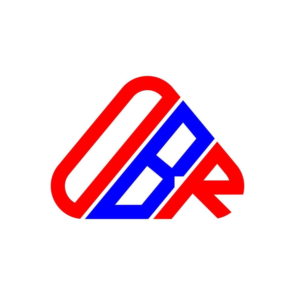 création de logo de lettre obr avec graphique vectoriel, logo obr simple et moderne. vecteur