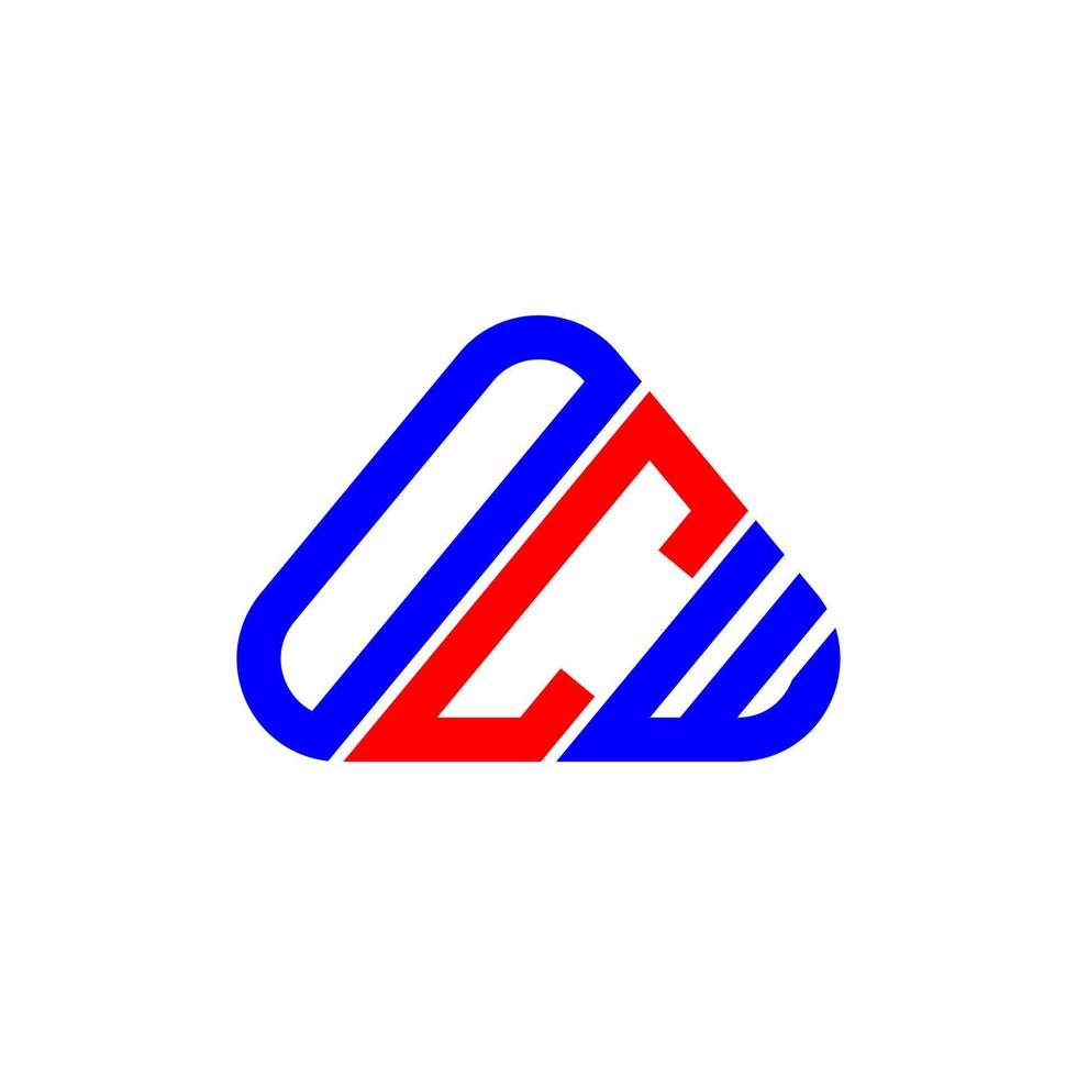 création de logo de lettre ocw avec graphique vectoriel, logo ocw simple et moderne. vecteur