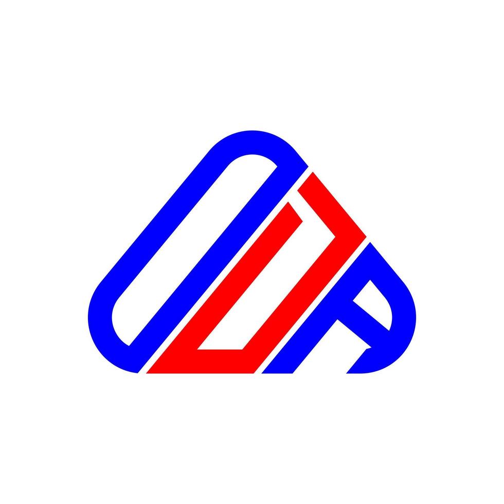 conception créative du logo de la lettre oda avec graphique vectoriel, logo oda simple et moderne. vecteur