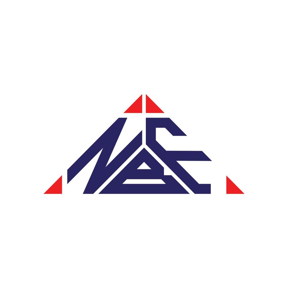 conception créative du logo de lettre nbf avec graphique vectoriel, logo nbf simple et moderne. vecteur