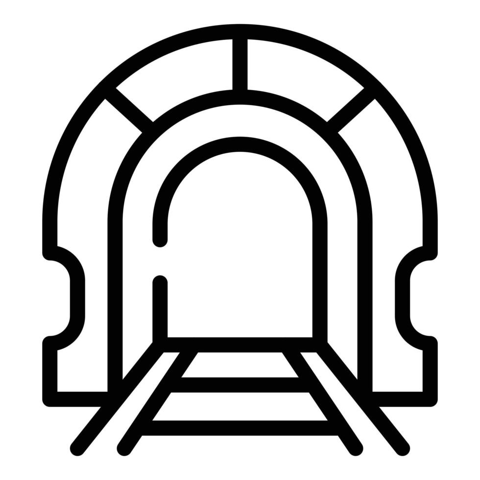 icône de tunnel de ville, style de contour vecteur