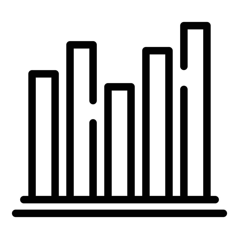 icône de graphique d'environnement, style de contour vecteur