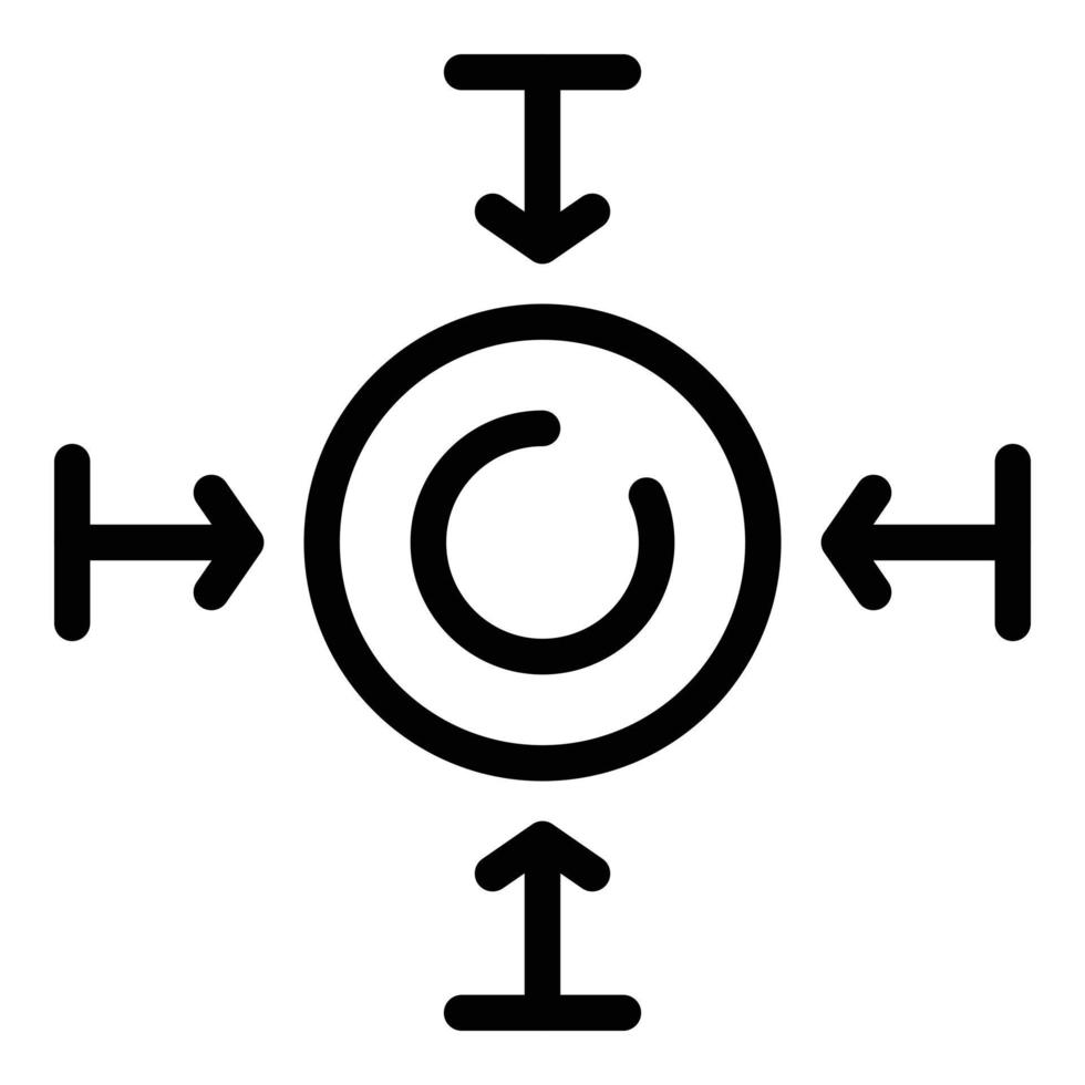 icône d'actualisation de soi, style de contour vecteur