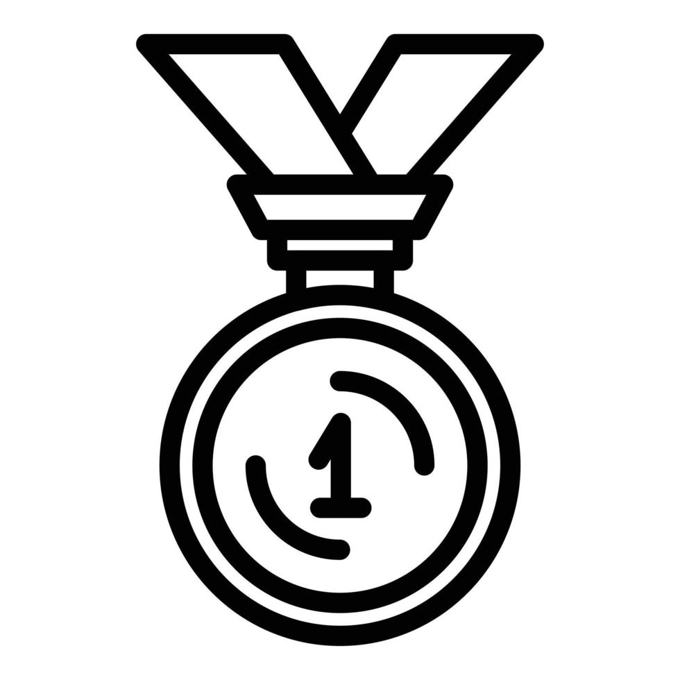 icône de médaille de sport, style de contour vecteur