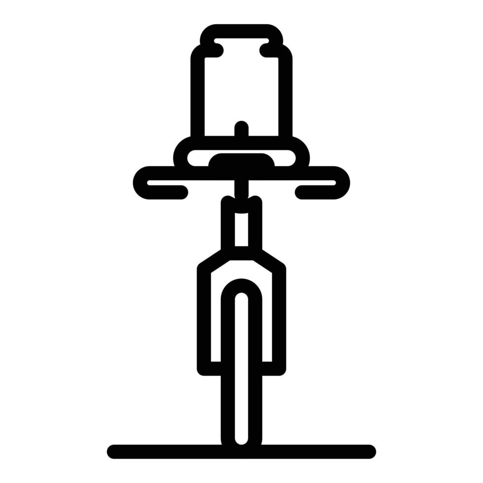 icône de siège de vélo petit bébé, style de contour vecteur