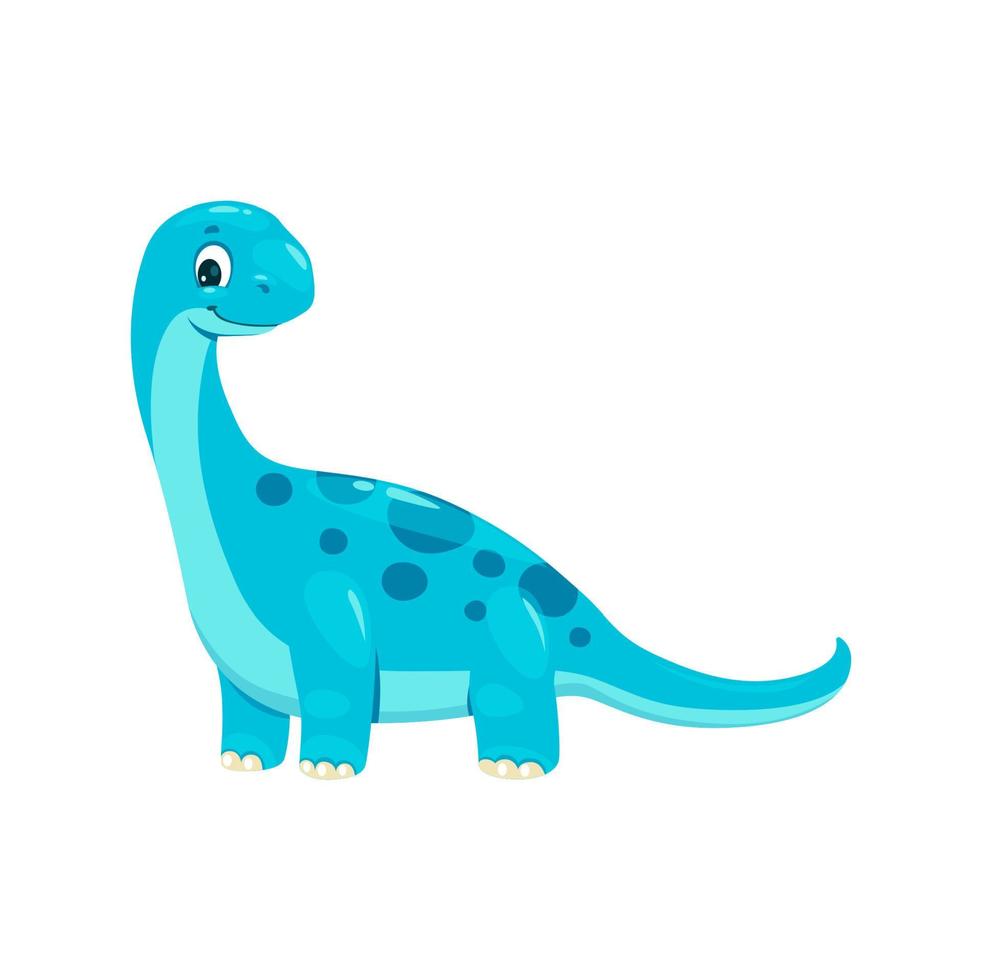 personnage de dessin animé dinosaure brontosaure, dino mignon vecteur