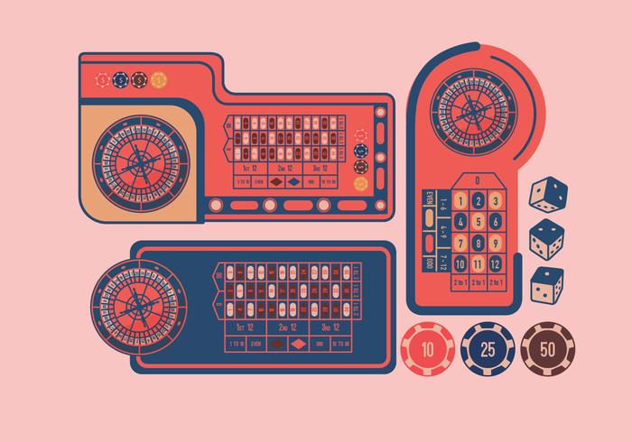 Vector de conception de table de roulette