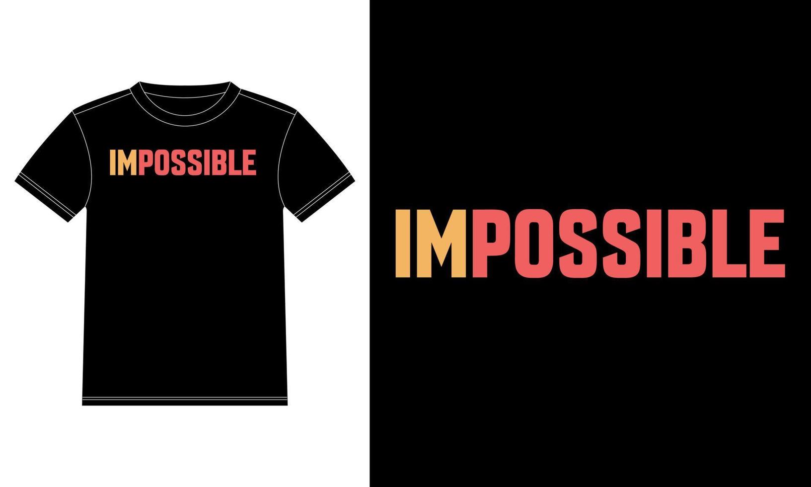 je suis possible la conception de t-shirts de citations de motivation de typographie. modèle de conception de t-shirt élégant et tendance, autocollant de fenêtre de voiture, pod, couverture, fond noir isolé vecteur