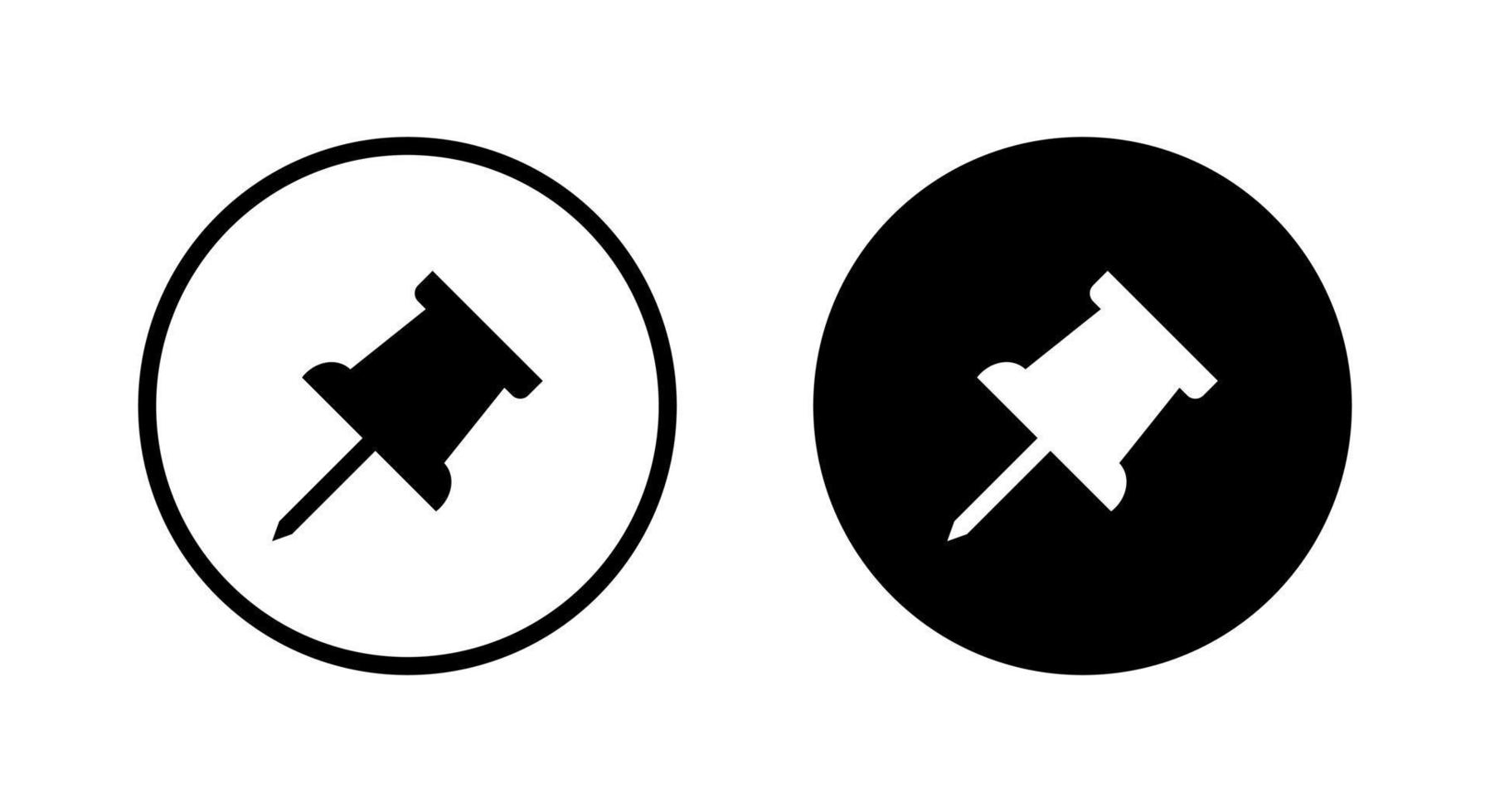punaise, vecteur d'icône de punaise isolé sur fond de cercle