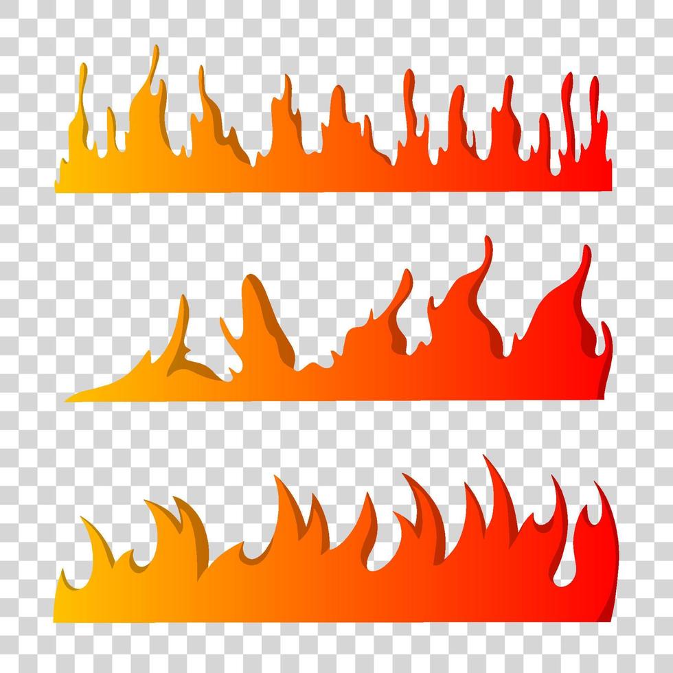 ensemble de feu pour le graphiste de l'élément vecteur