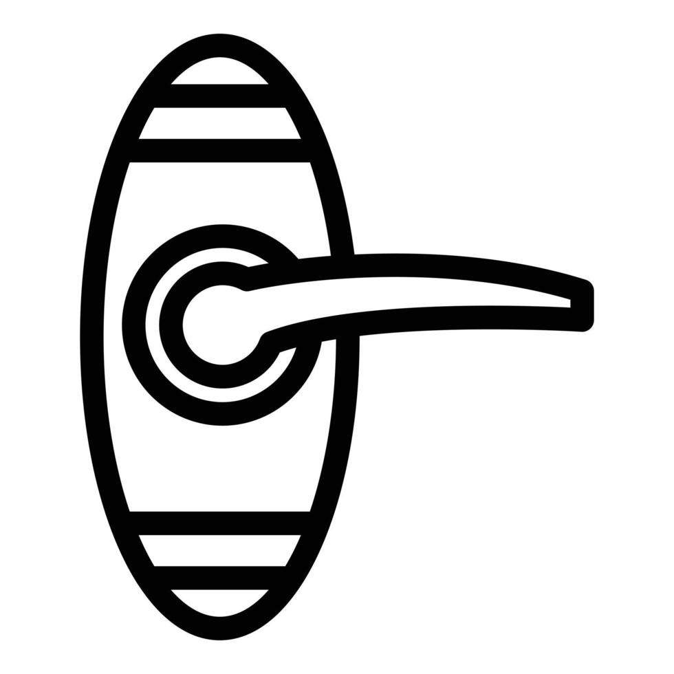 icône de poignée de porte clé, style de contour vecteur