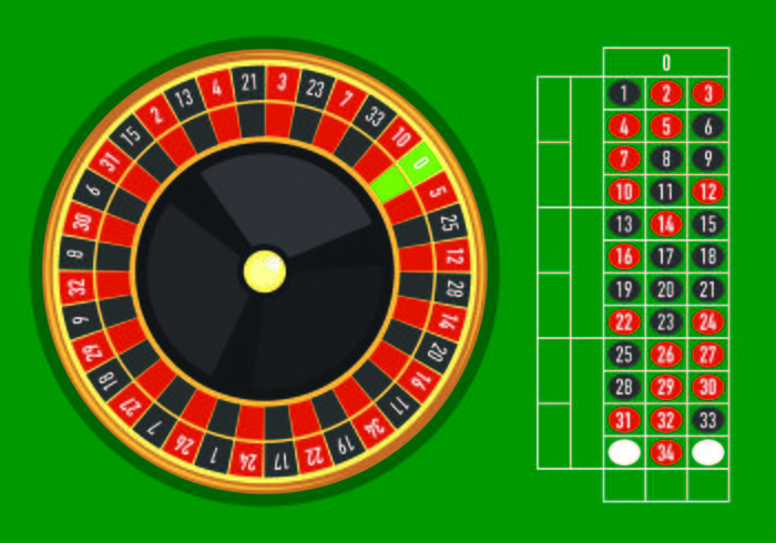 Exemple de table vectorielle de la roulette vecteur