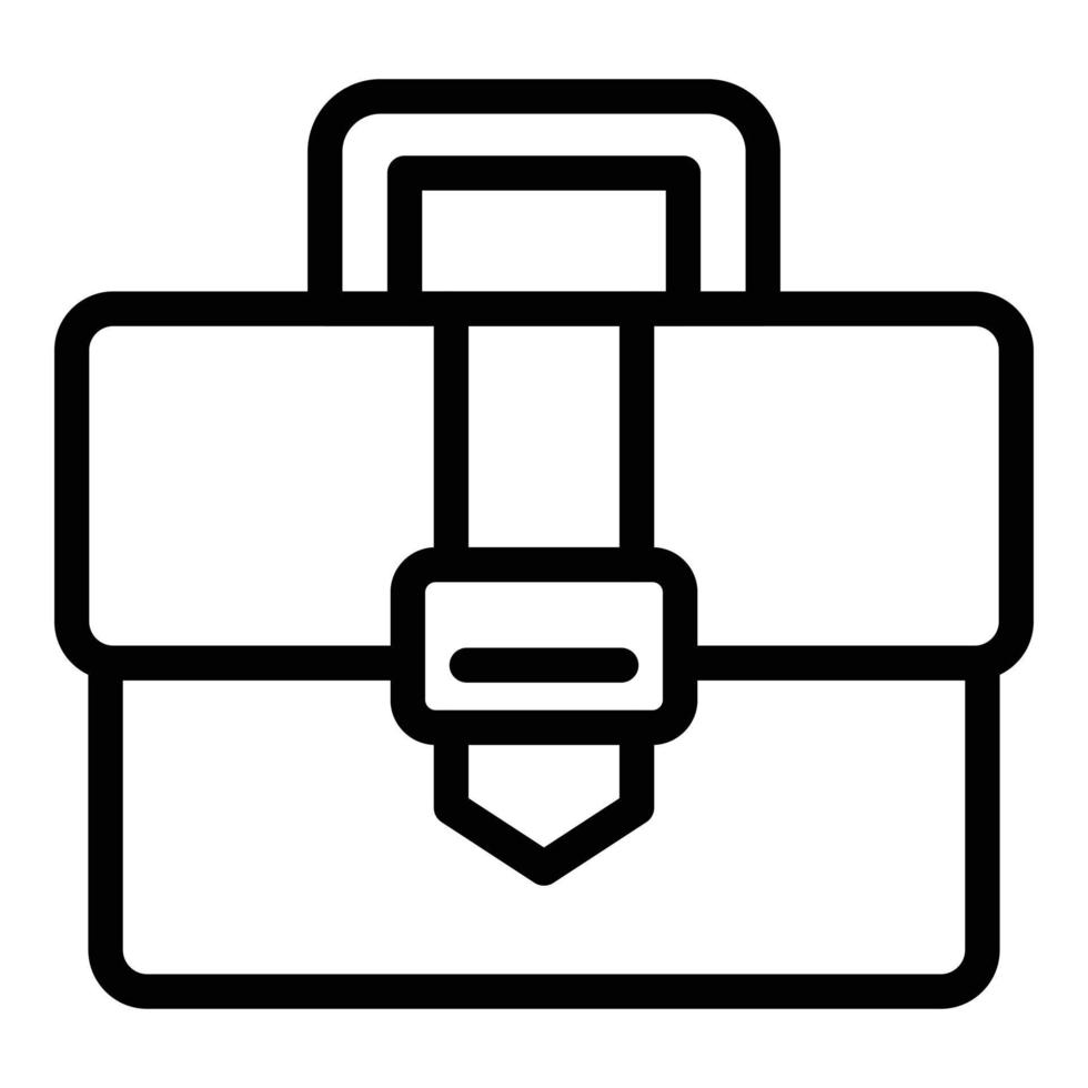 icône de porte-documents de projet, style de contour vecteur