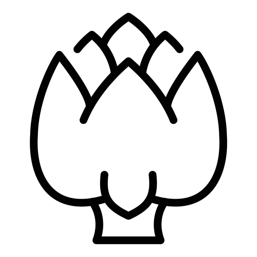 icône d'artichaut sain, style de contour vecteur