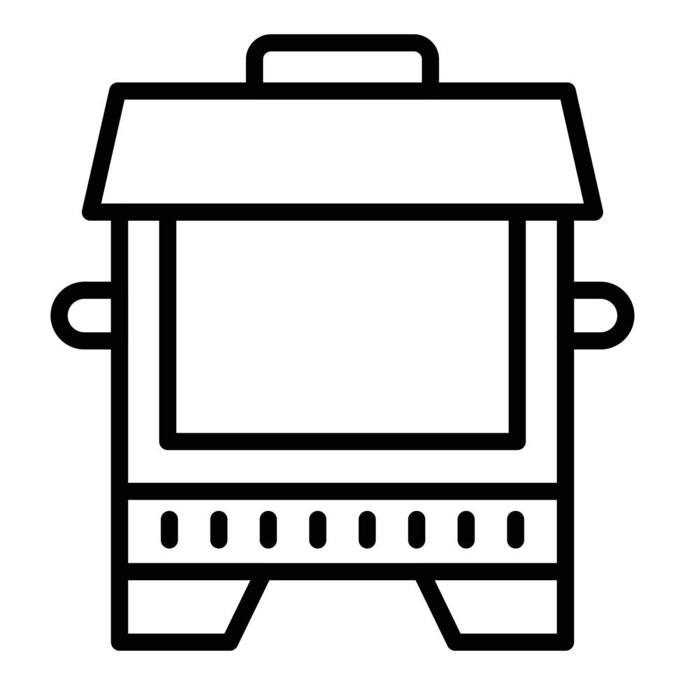 icône d'équipement de fumée de cuisson, style de contour vecteur