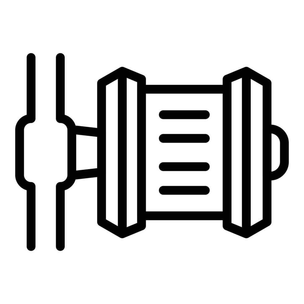 icône de la pompe d'alimentation, style de contour vecteur