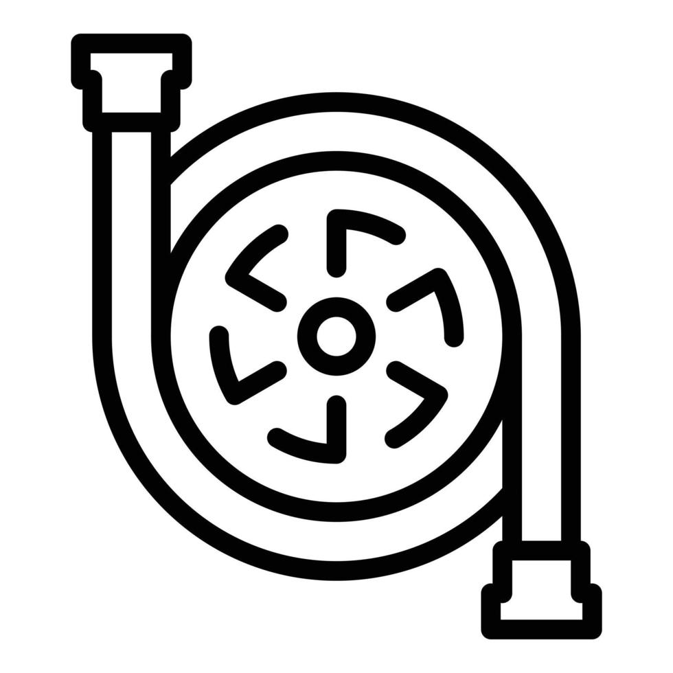 icône de pompe d'usine, style de contour vecteur