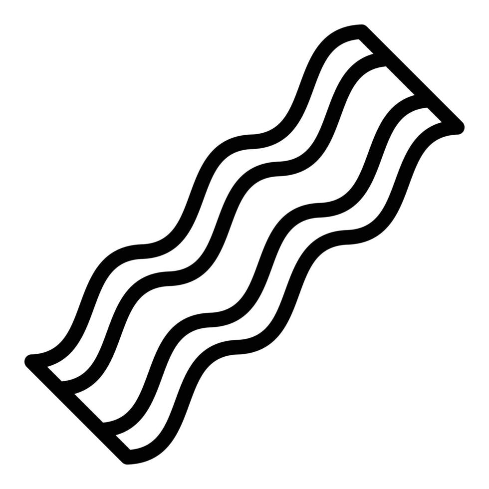 icône croustillante de bacon, style de contour vecteur