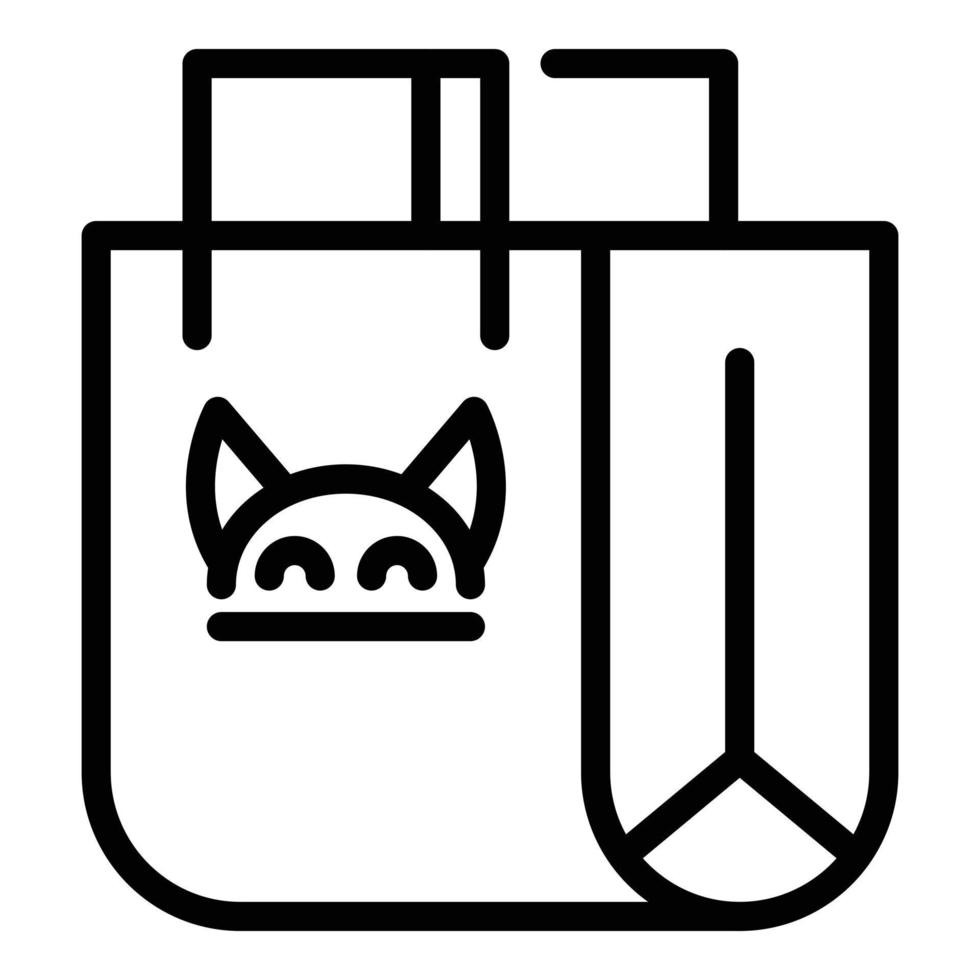 icône de périphérique chat, style de contour vecteur