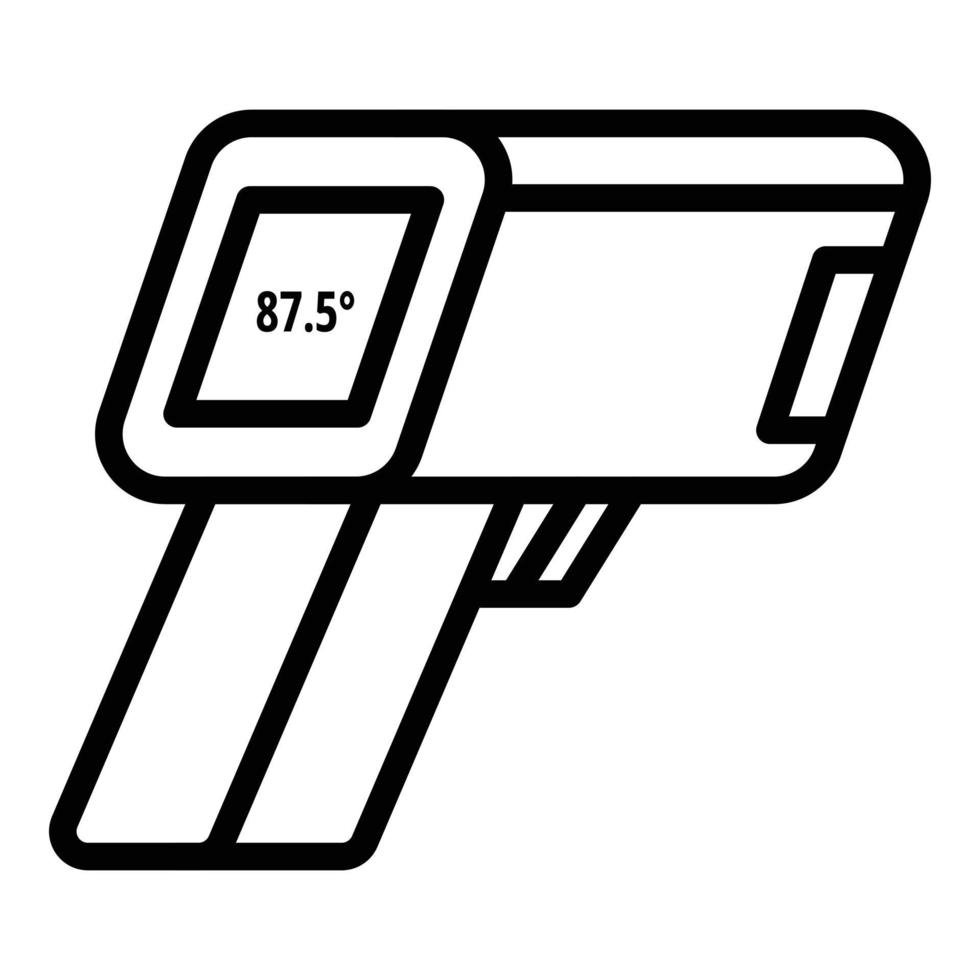 icône de température du scanner, style de contour vecteur