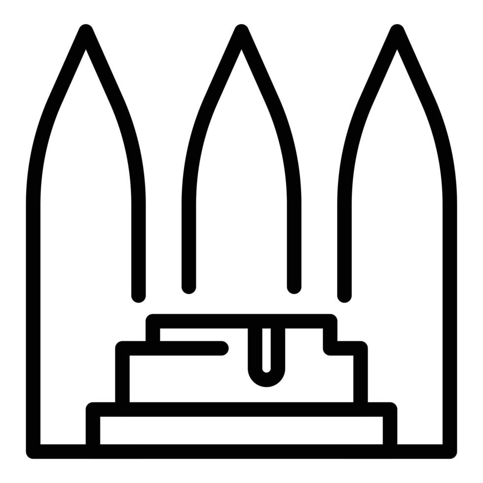icône de hammam de bain turc, style de contour vecteur