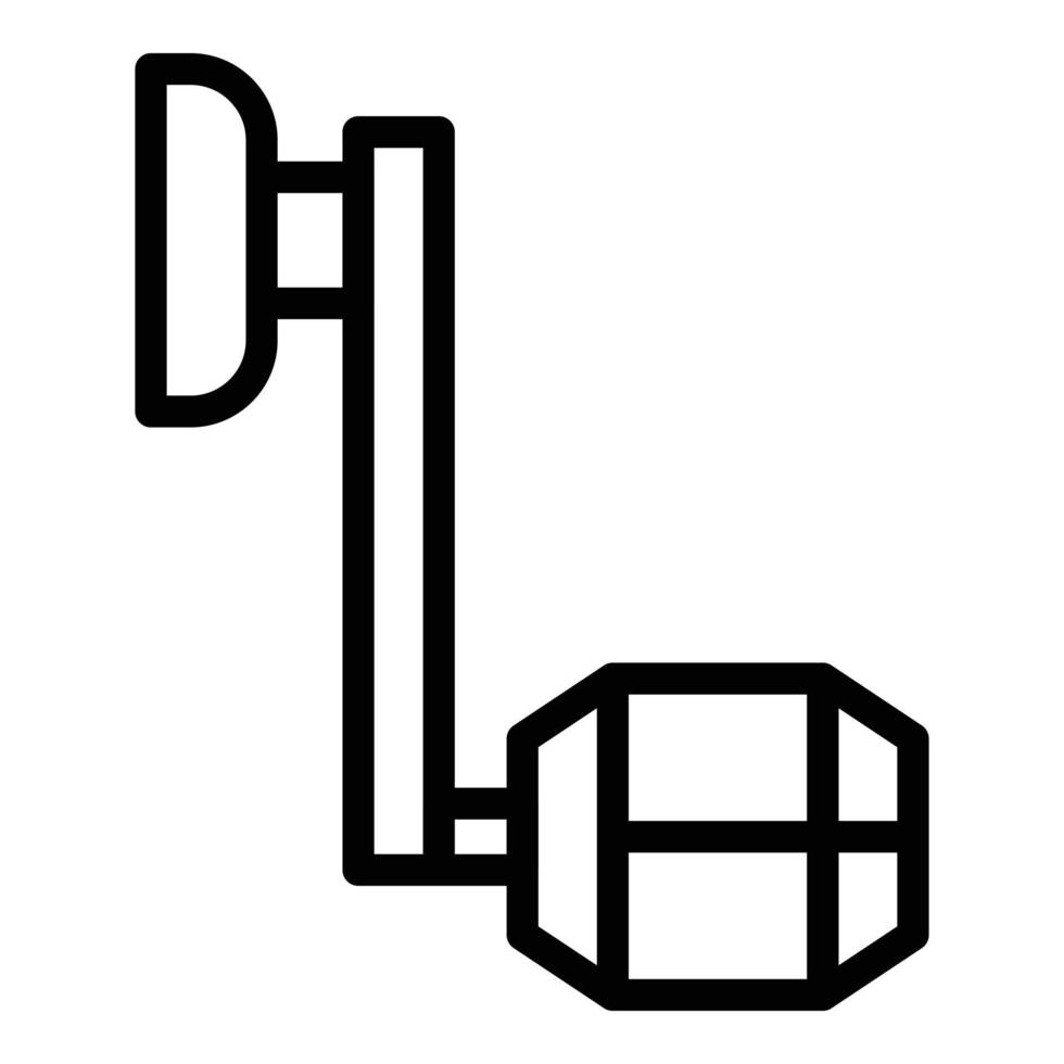 icône de pédale de réparation de vélo, style de contour vecteur