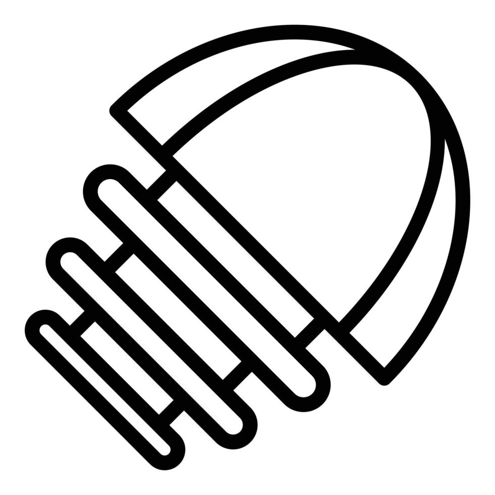 icône de méduse océanique, style de contour vecteur