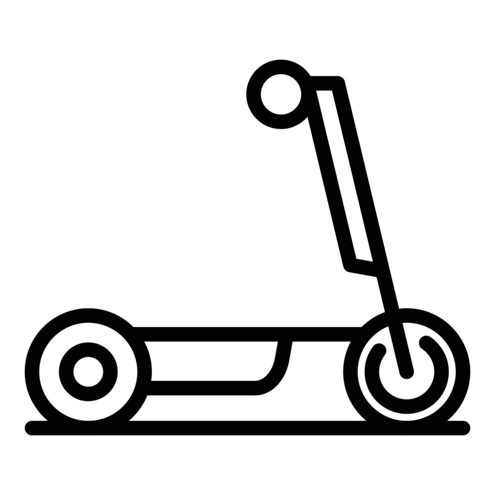 équilibrer l'icône du scooter électrique, style de contour vecteur