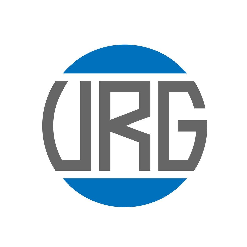 création de logo de lettre urg sur fond blanc. concept de logo de cercle d'initiales créatives urg. conception de lettre urgente. vecteur