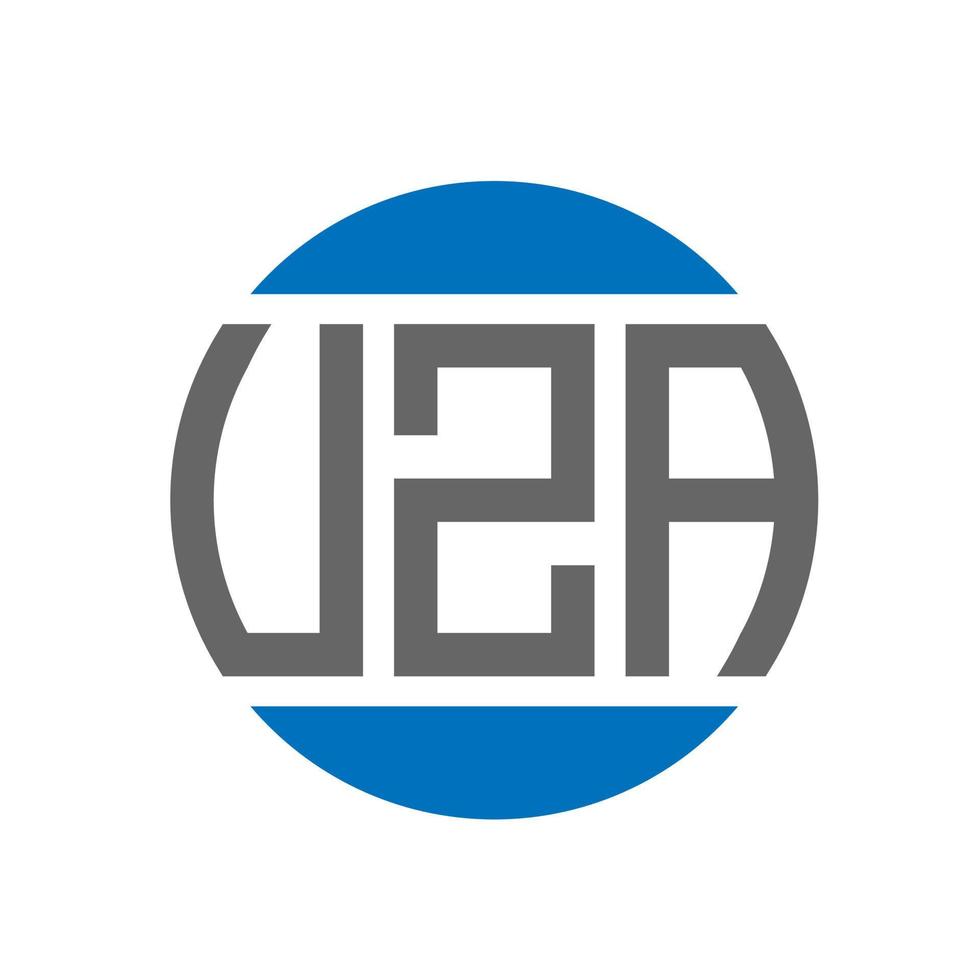 création de logo de lettre uza sur fond blanc. concept de logo de cercle d'initiales créatives uza. conception de lettre uza. vecteur