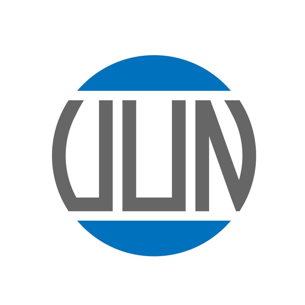 création de logo de lettre uun sur fond blanc. uun concept de logo de cercle d'initiales créatives. conception de lettre uun. vecteur