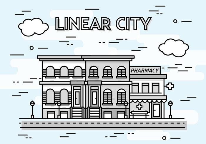 Fond de vecteur Linear City gratuit