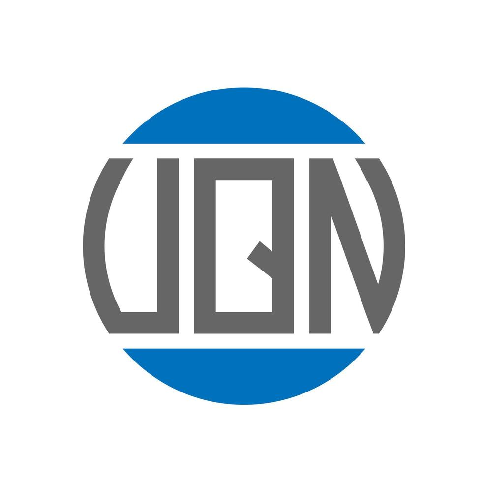 création de logo de lettre uqn sur fond blanc. concept de logo de cercle d'initiales créatives uqn. conception de lettre uqn. vecteur