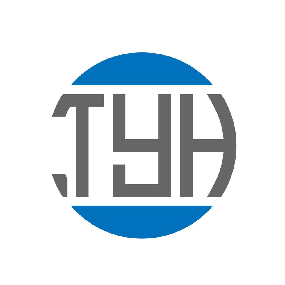 création de logo de lettre tyh sur fond blanc. concept de logo de cercle d'initiales créatives tyh. ta conception de lettre. vecteur
